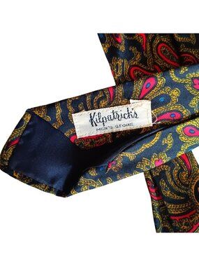Vintage Necktie 1960's Mens Neck Tie By Maverick 54" 2.75" Mobster Mod Boss